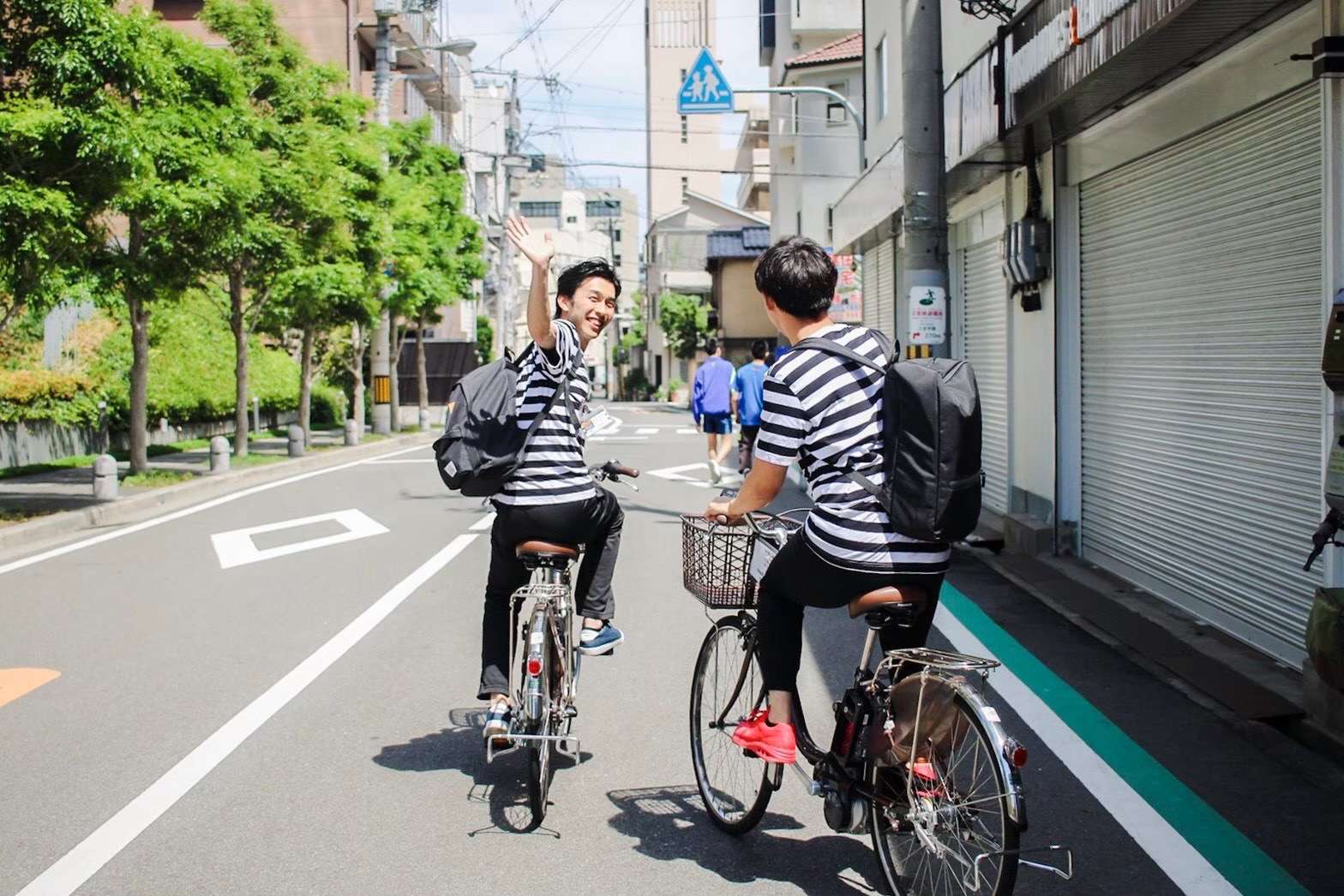 訪問は電動自転車です!